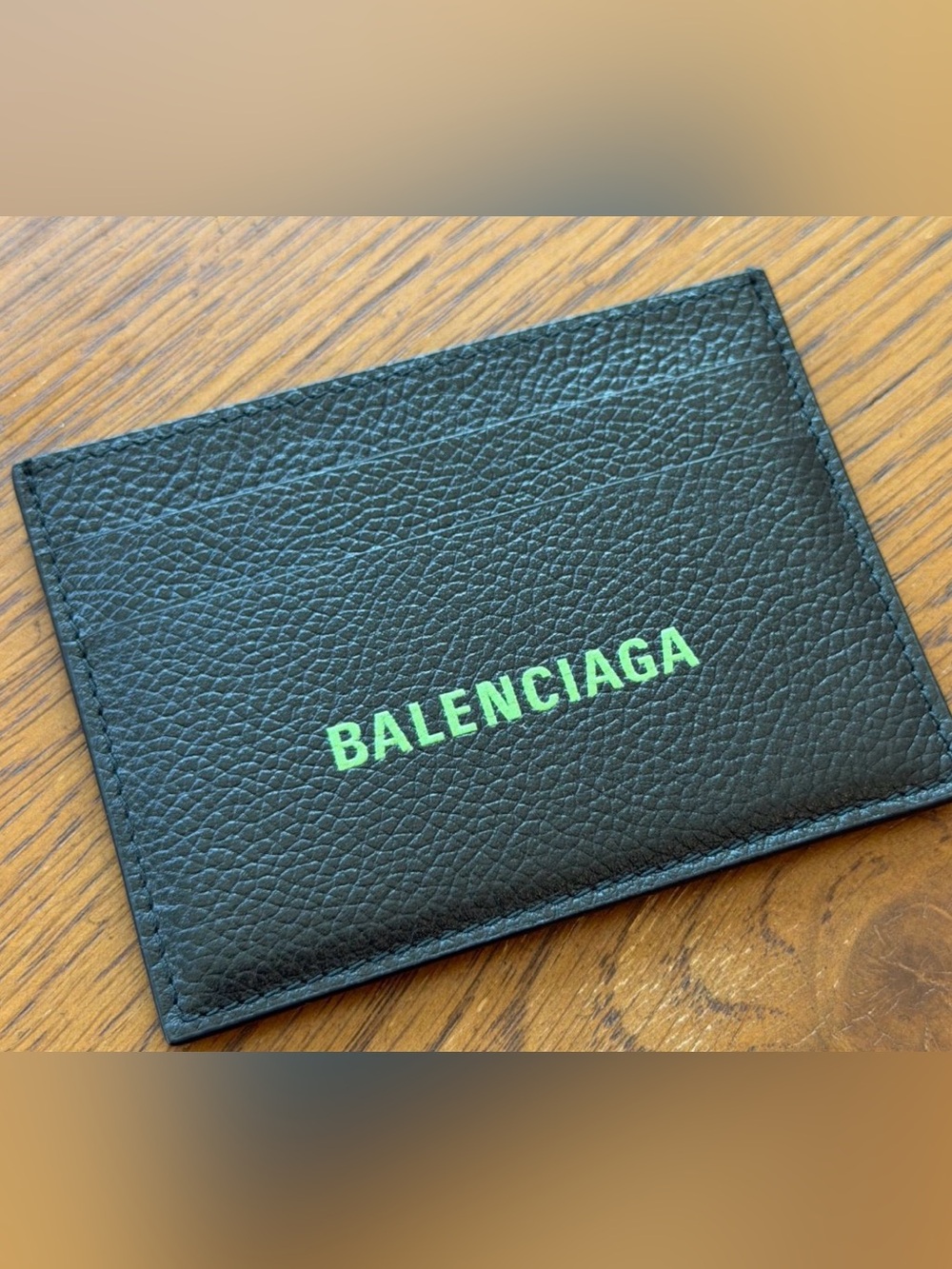 NEW Balenciaga Black Leather Card Holder with Certificate of Authenticity
